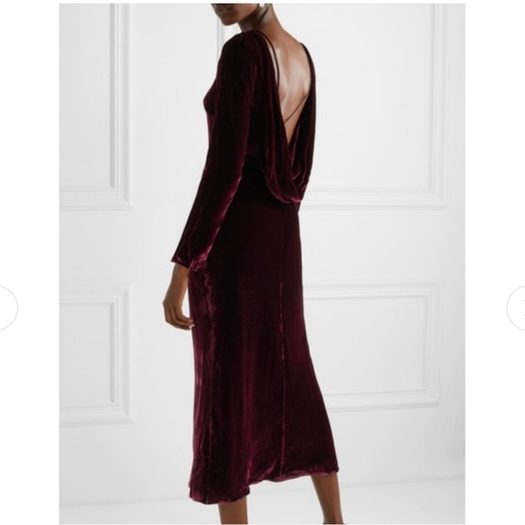 SALONI Tina Cowl Back Velvet Dress Size 8 NWT - Picture 1 of 15